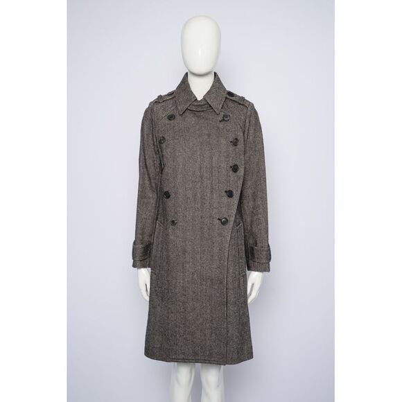 ISABEL MARANT ETOILE Herringbone Double Breasted Coat - Picture 1 of 3